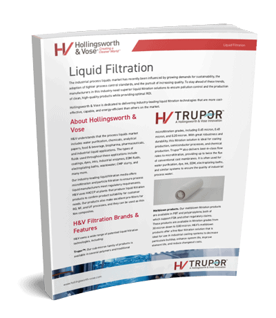 Hollingsworth & Vose Brochure Showcasing Their Liquid Filtration Solutions.